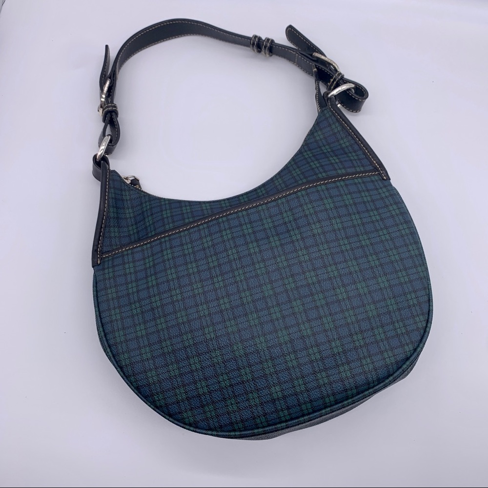 Lauren Ralph Lauren Tartan Plaid Hobo Circle Bag
